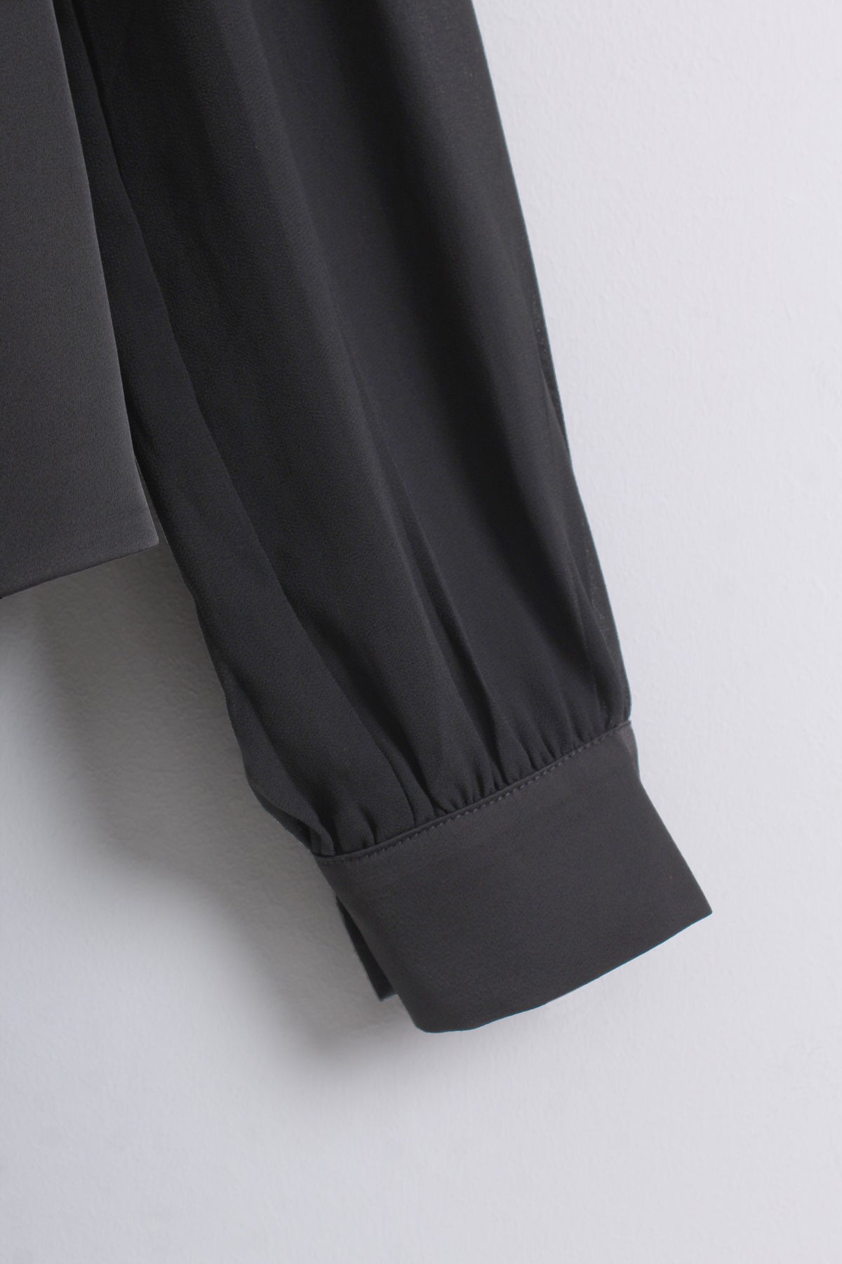 Chiffon Rose Blouse in Black (L size)