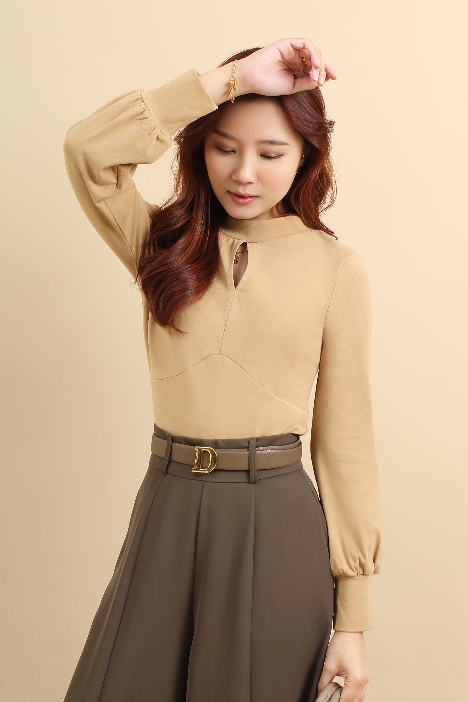 Mina Long Sleeve Cotton Top