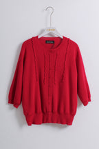 Knit Top in Red (Free size)