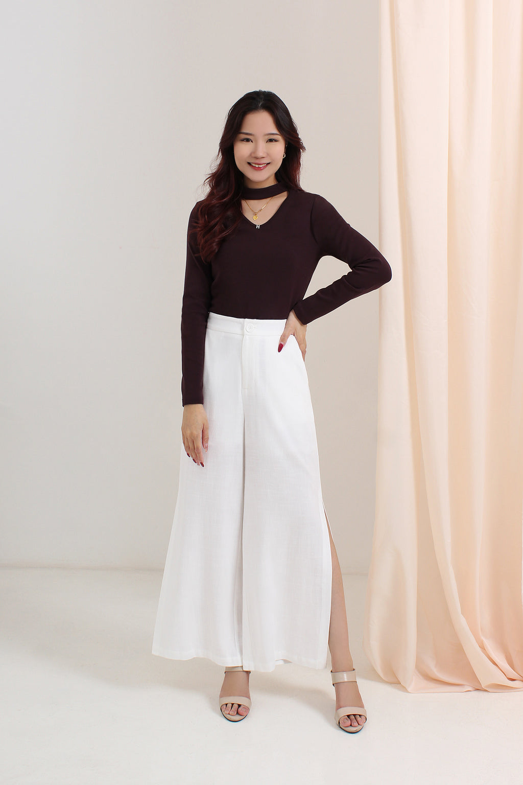 High-rise Wide Leg Pants