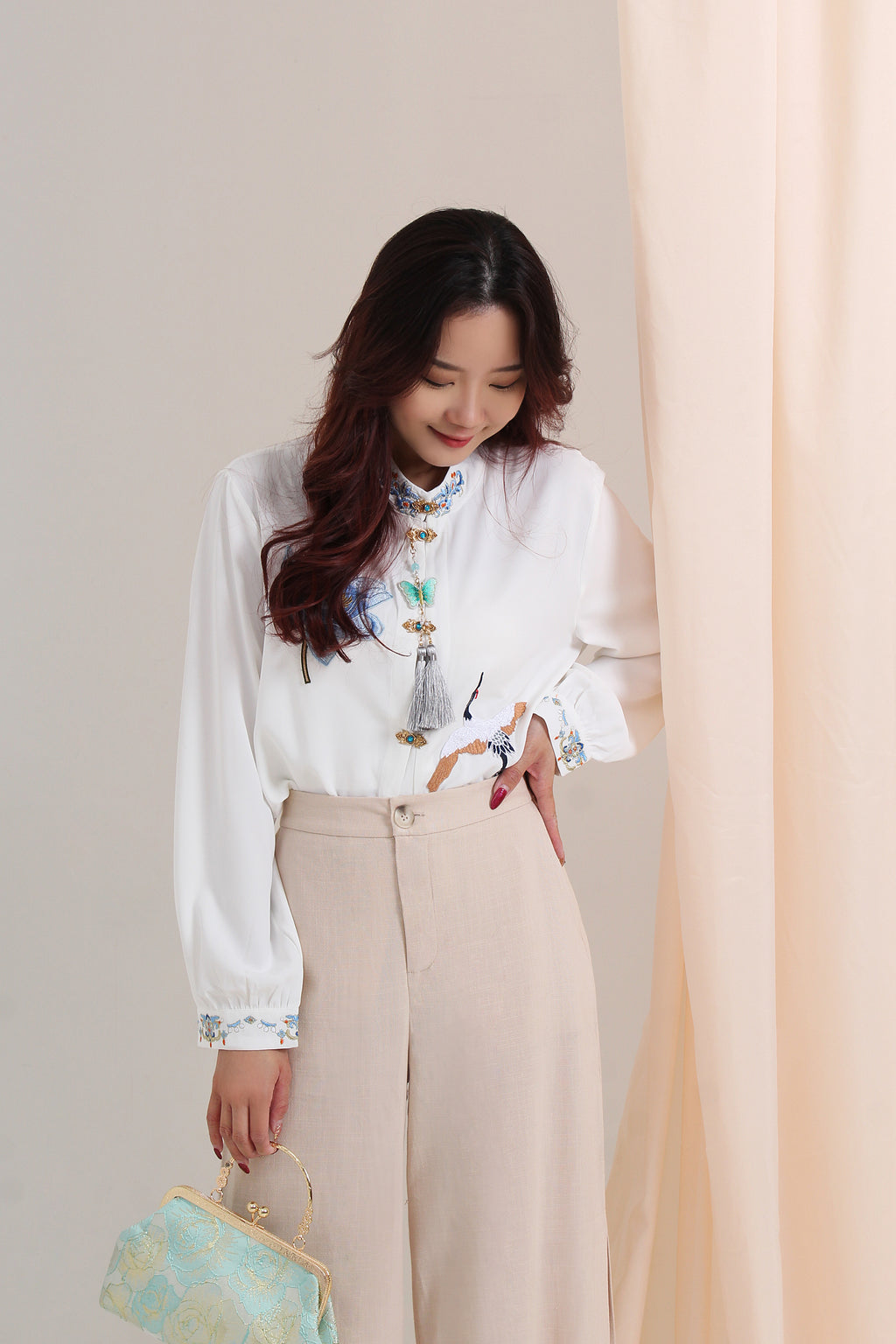 High-rise Wide Leg Pants