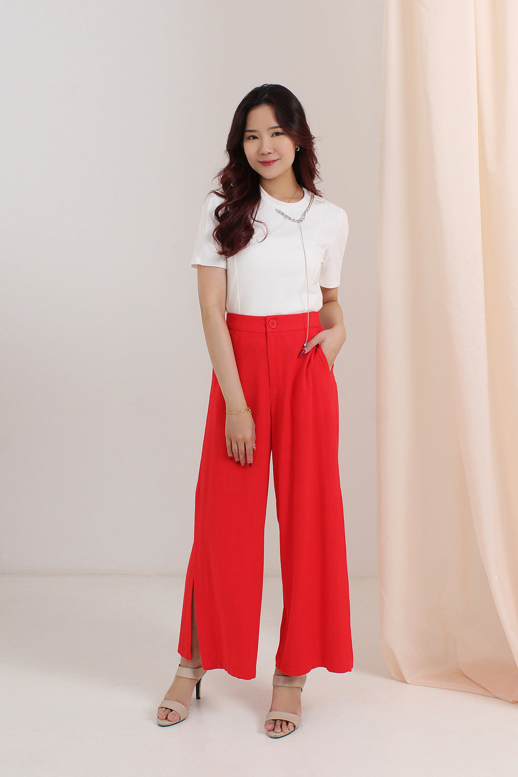 High-rise Wide Leg Pants