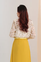 Pleated Flare Maxi Skirt
