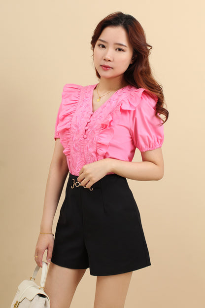 Rosella Embroidery Cotton Top