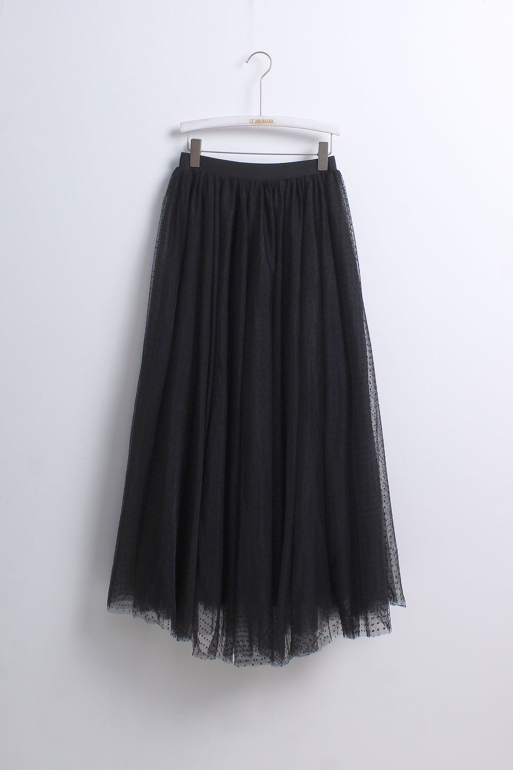 Tulle Maxi Skirt in Black (XL size)