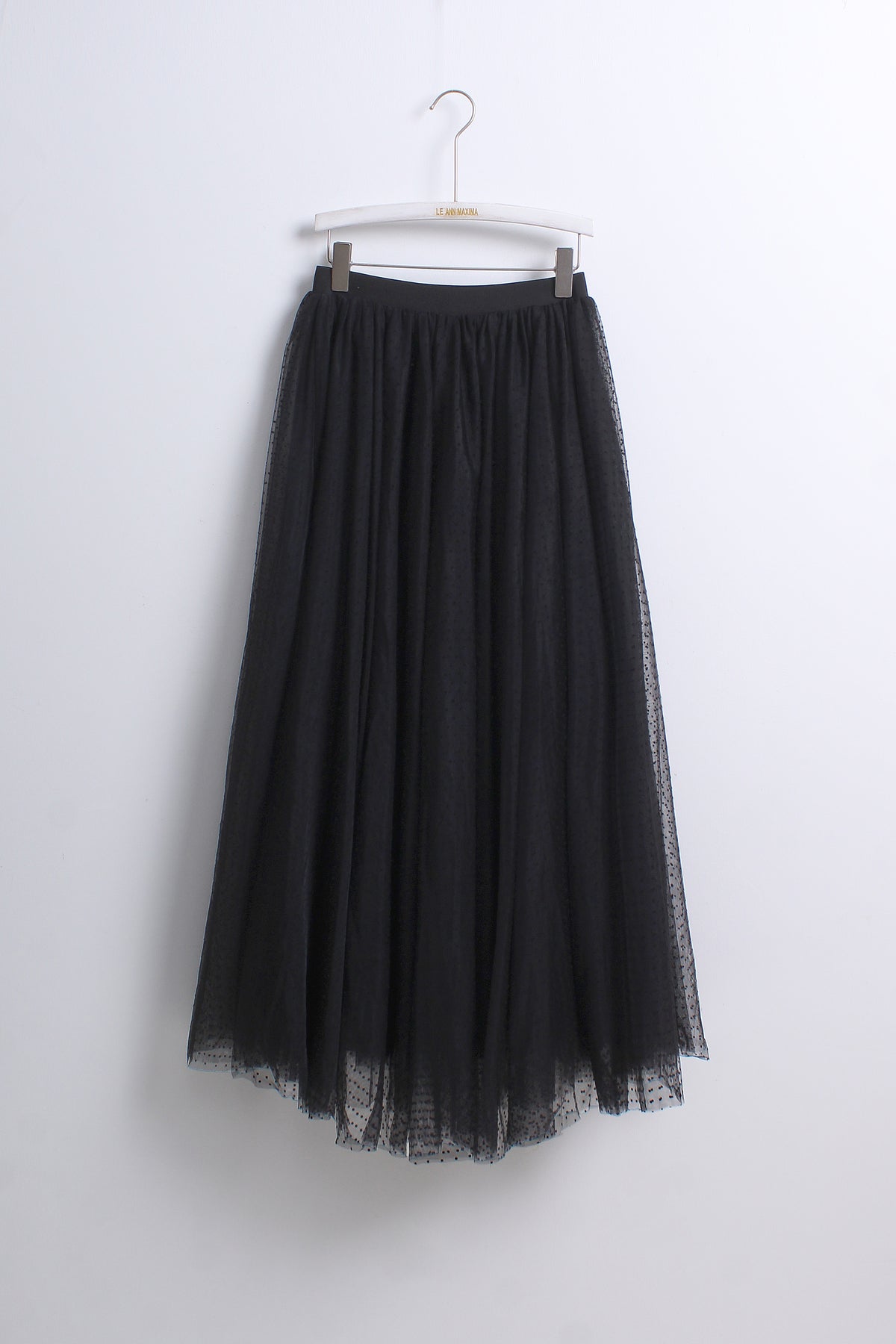Tulle Maxi Skirt in Black (XL size)