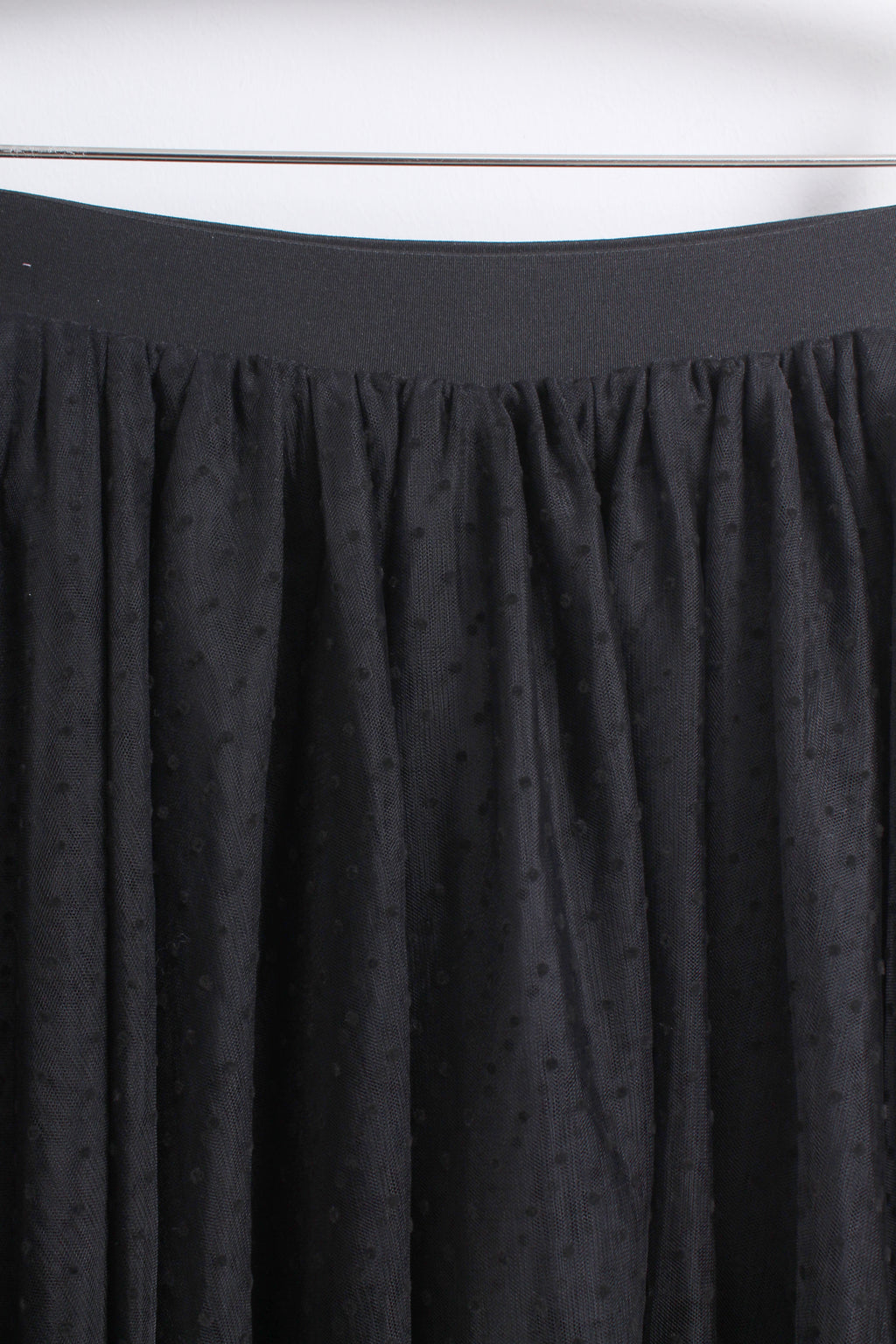 Tulle Maxi Skirt in Black (XL size)