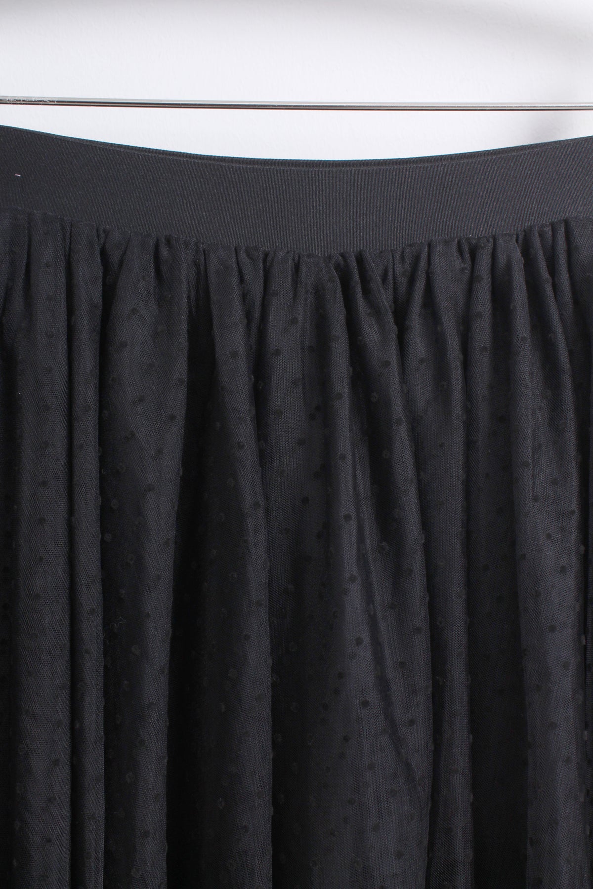 Tulle Maxi Skirt in Black (XL size)