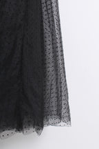 Tulle Maxi Skirt in Black (XL size)