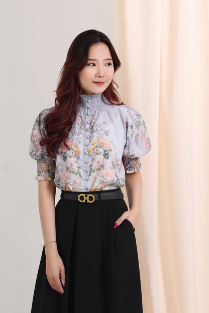 Pleated Flare Maxi Skirt