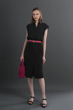 Ease-Fit Tailored Midi Dress