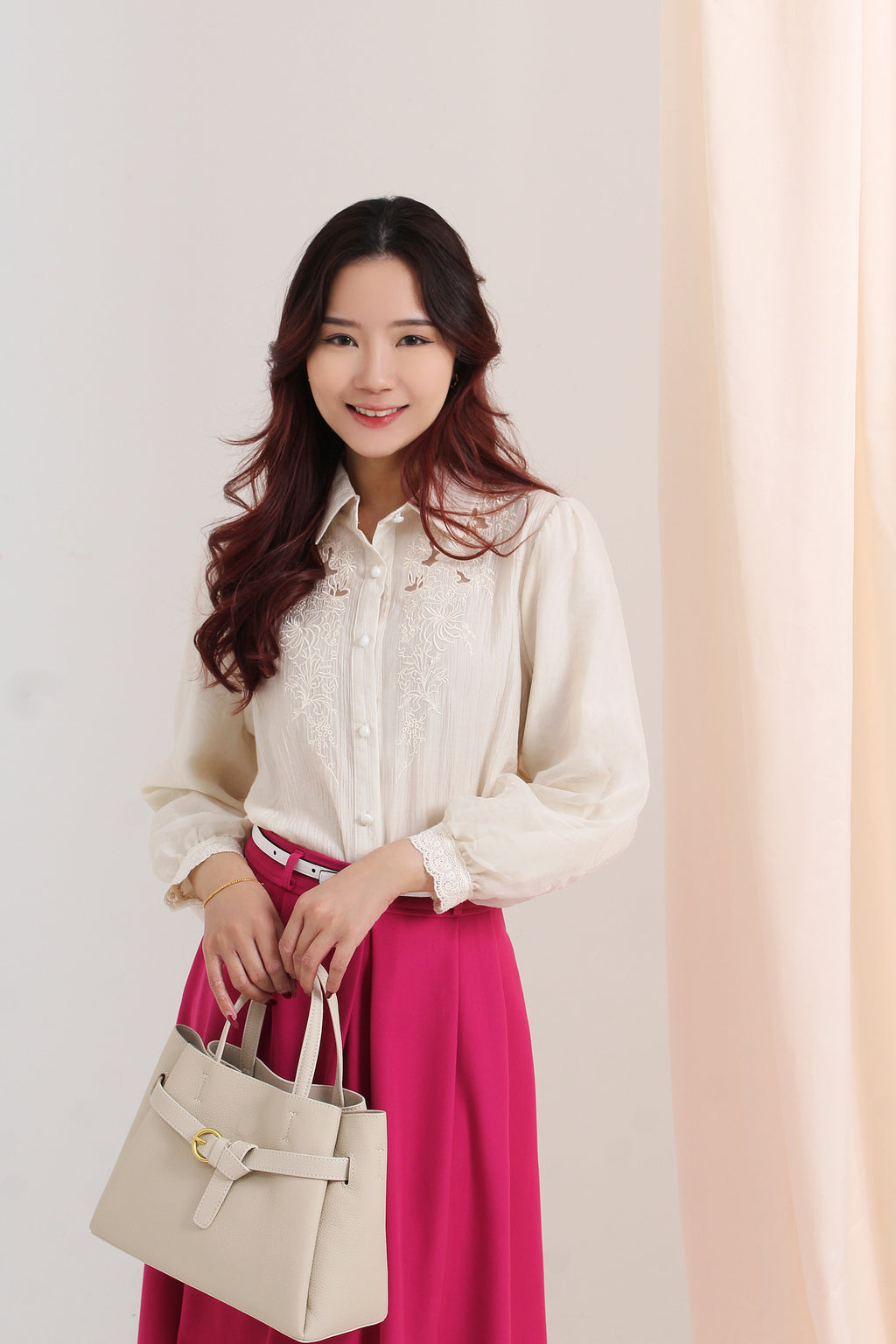 Pleated Flare Maxi Skirt