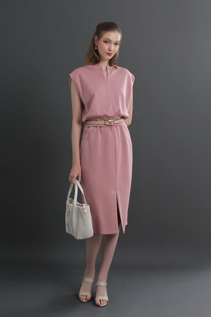 Ease-Fit Tailored Midi Dress