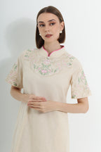 Coralena Embroidered Modern Cheongsam