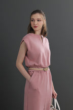 Ease-Fit Tailored Midi Dress