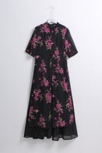 Floral Maxi Cheongsam in Purple (XL size)