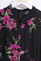 Floral Maxi Cheongsam in Purple (XL size)