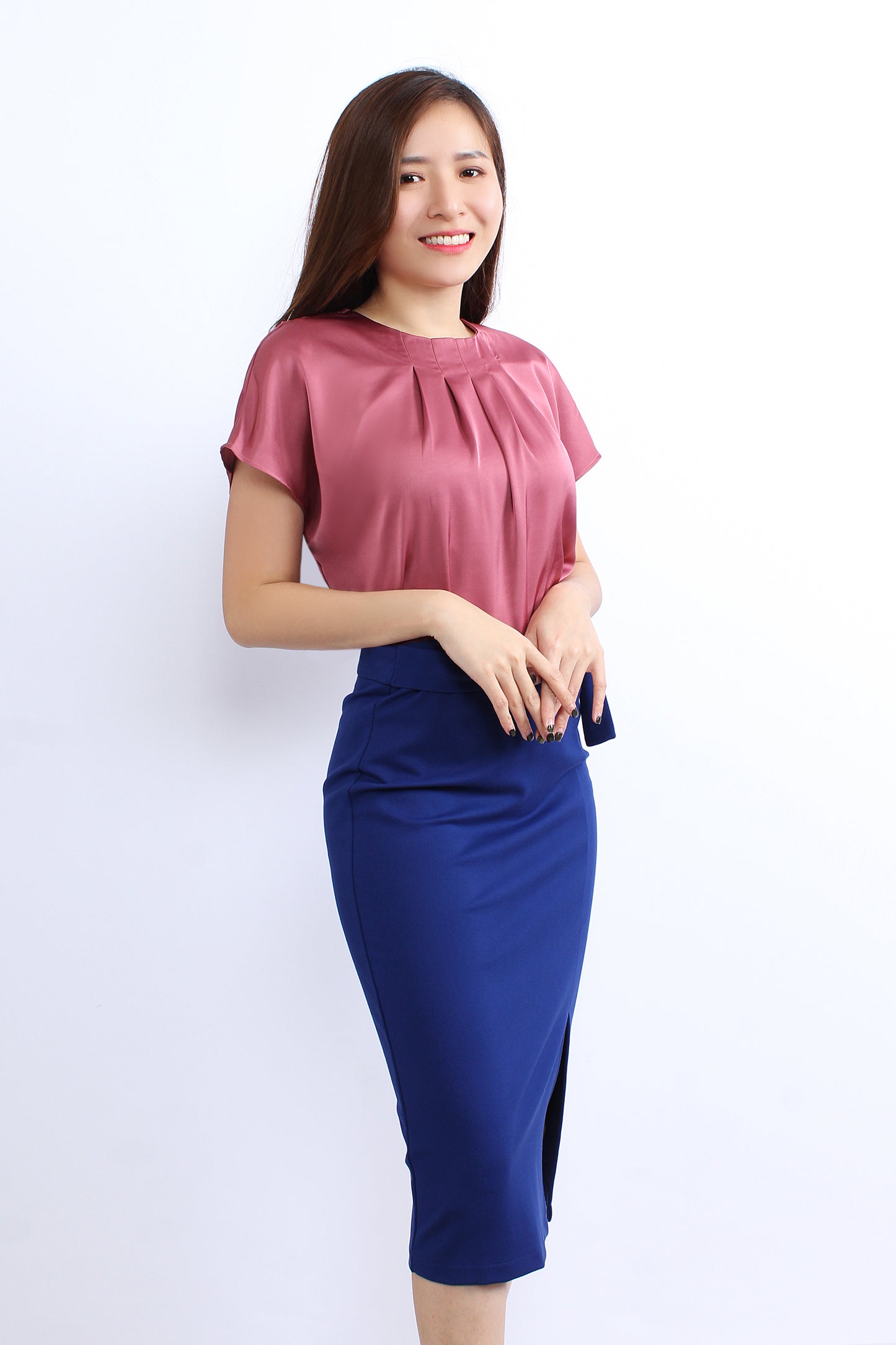 Audrey Box Pleated Blouse