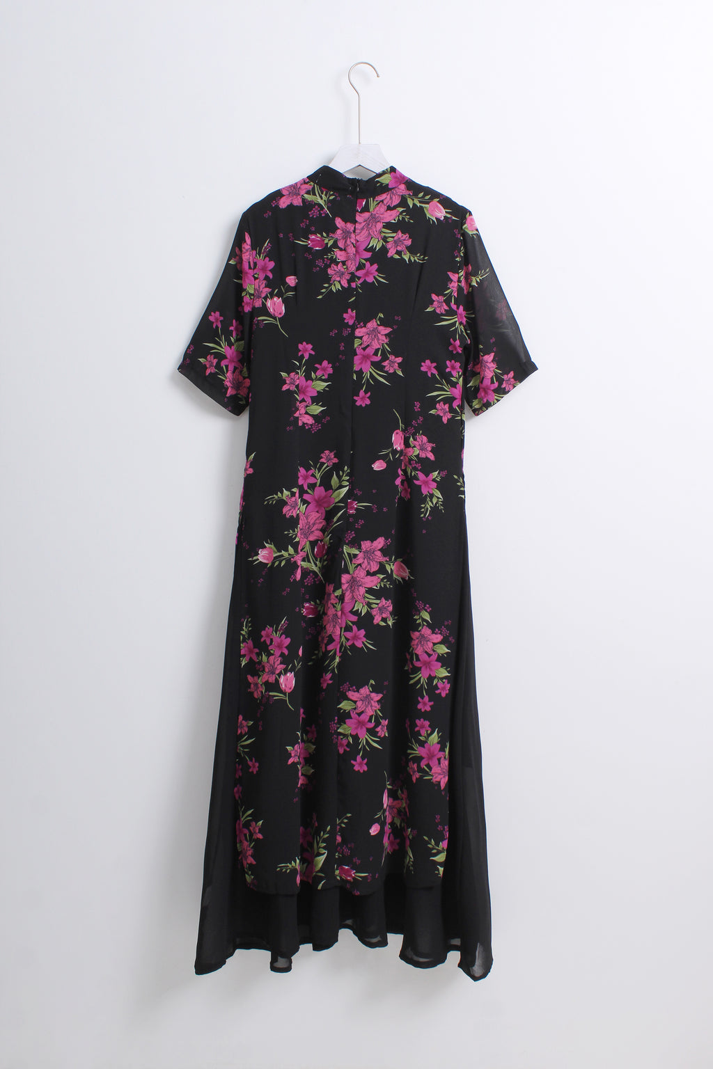 Floral Maxi Cheongsam in Purple (XL size)