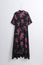 Floral Maxi Cheongsam in Purple (XL size)
