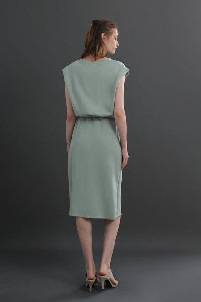 Ease-Fit Tailored Midi Dress