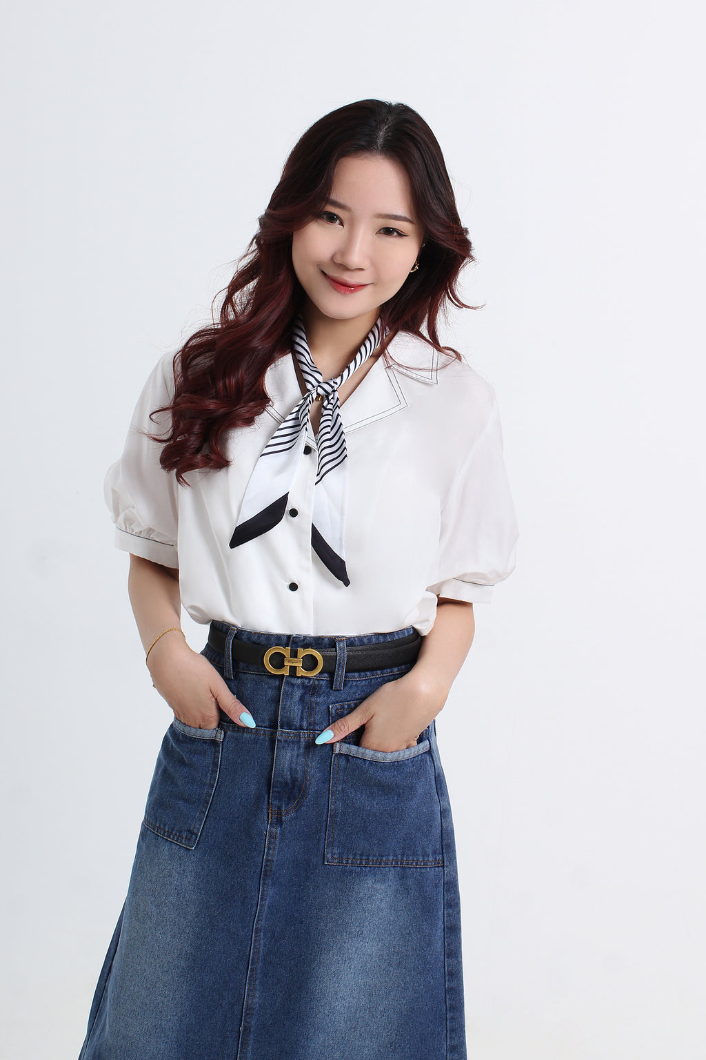 Denim Midi Skirt