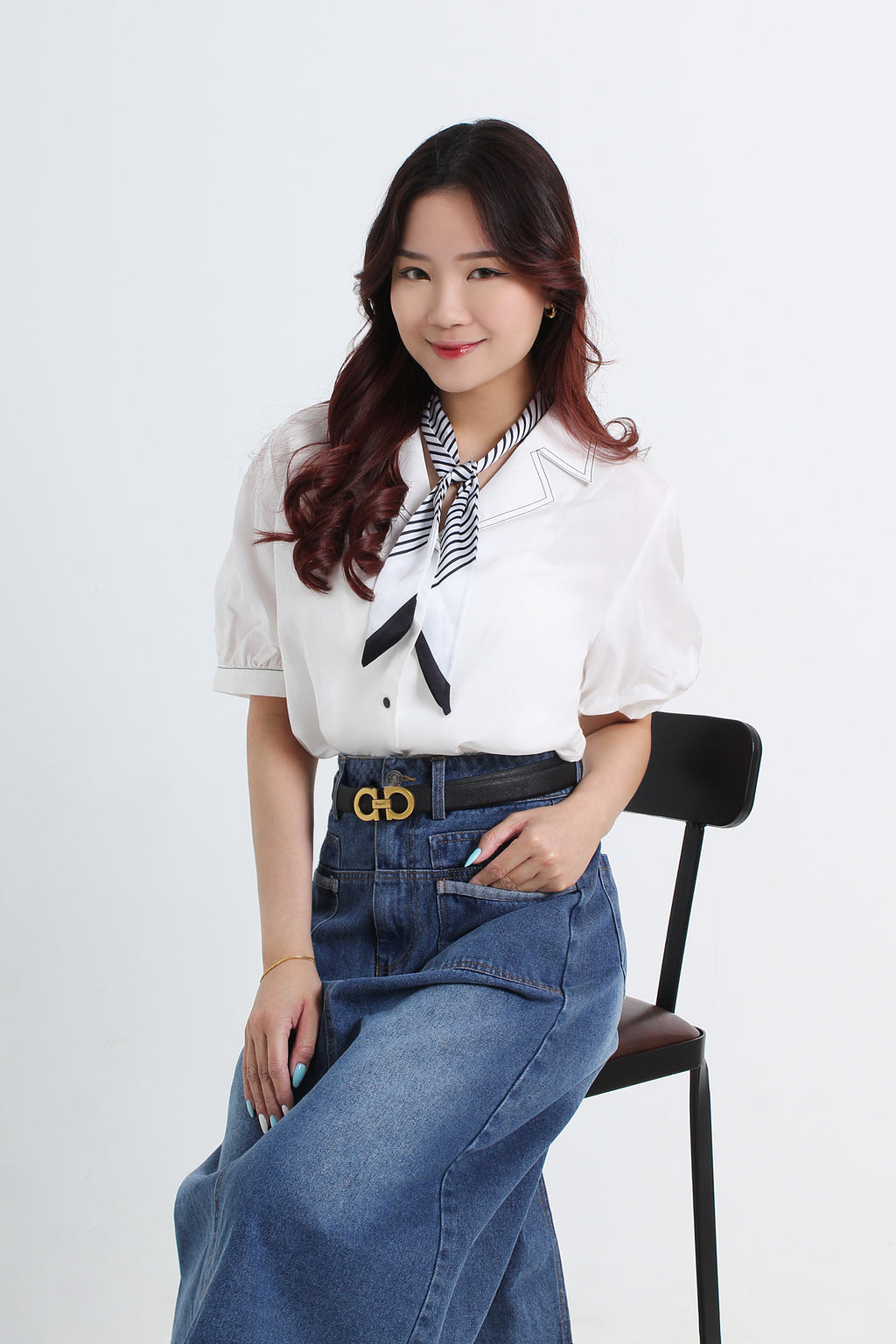 Denim Midi Skirt