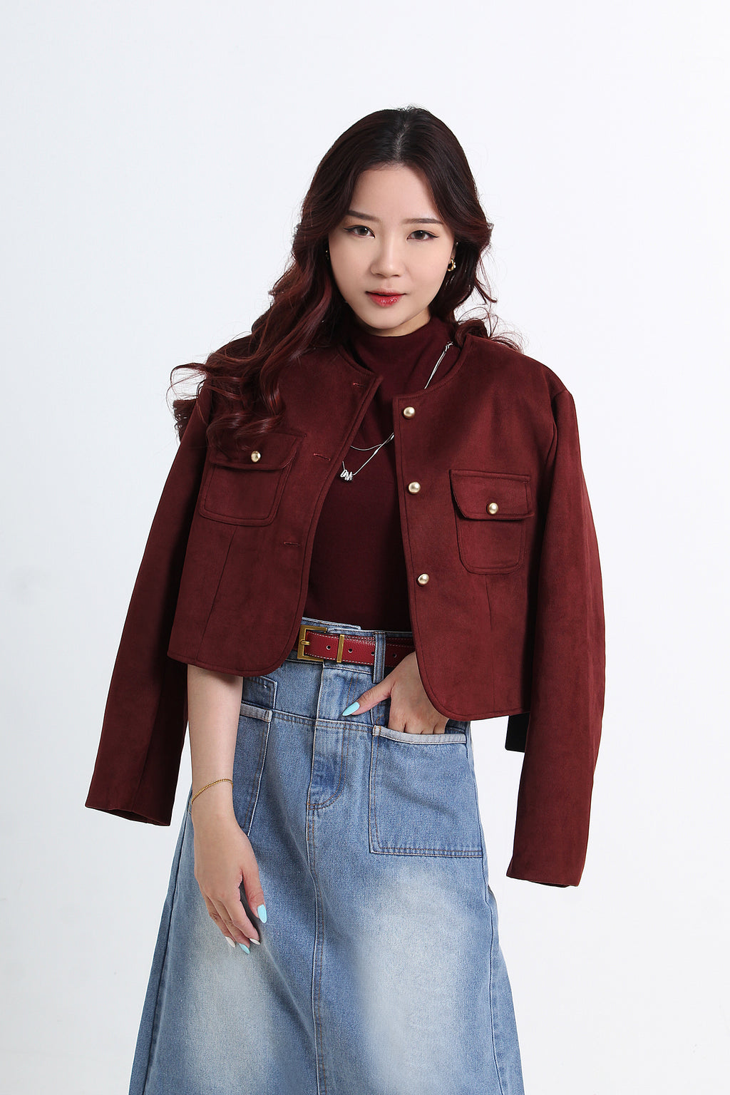 Denim Midi Skirt