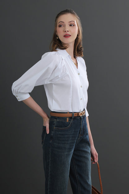 Collar Buttoned Blouse