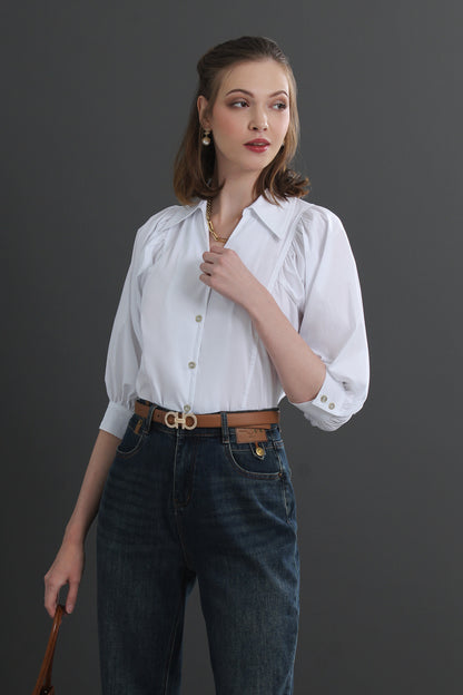 Collar Buttoned Blouse