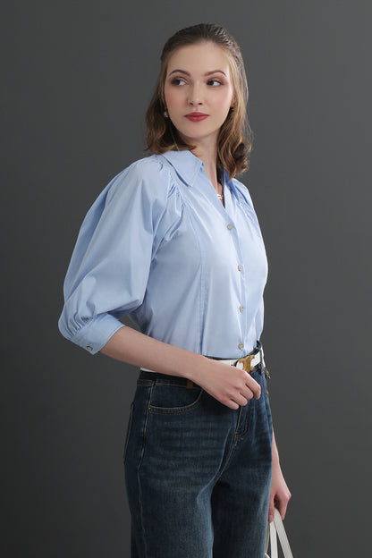 Collar Buttoned Blouse