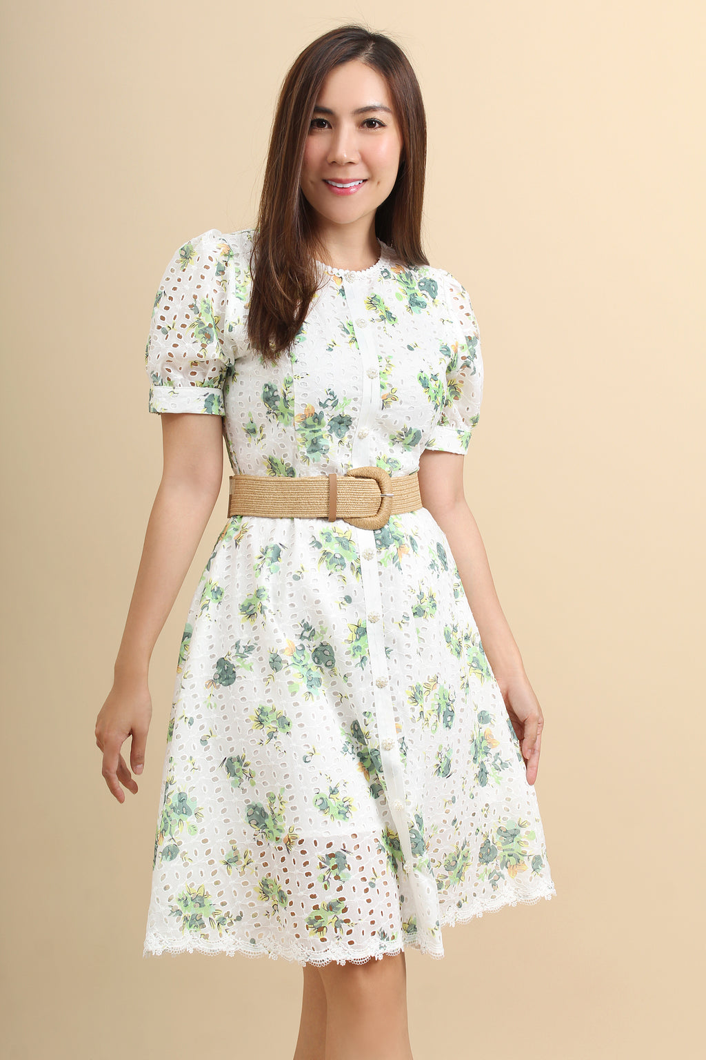 Teagan Eyelet Midi Dress