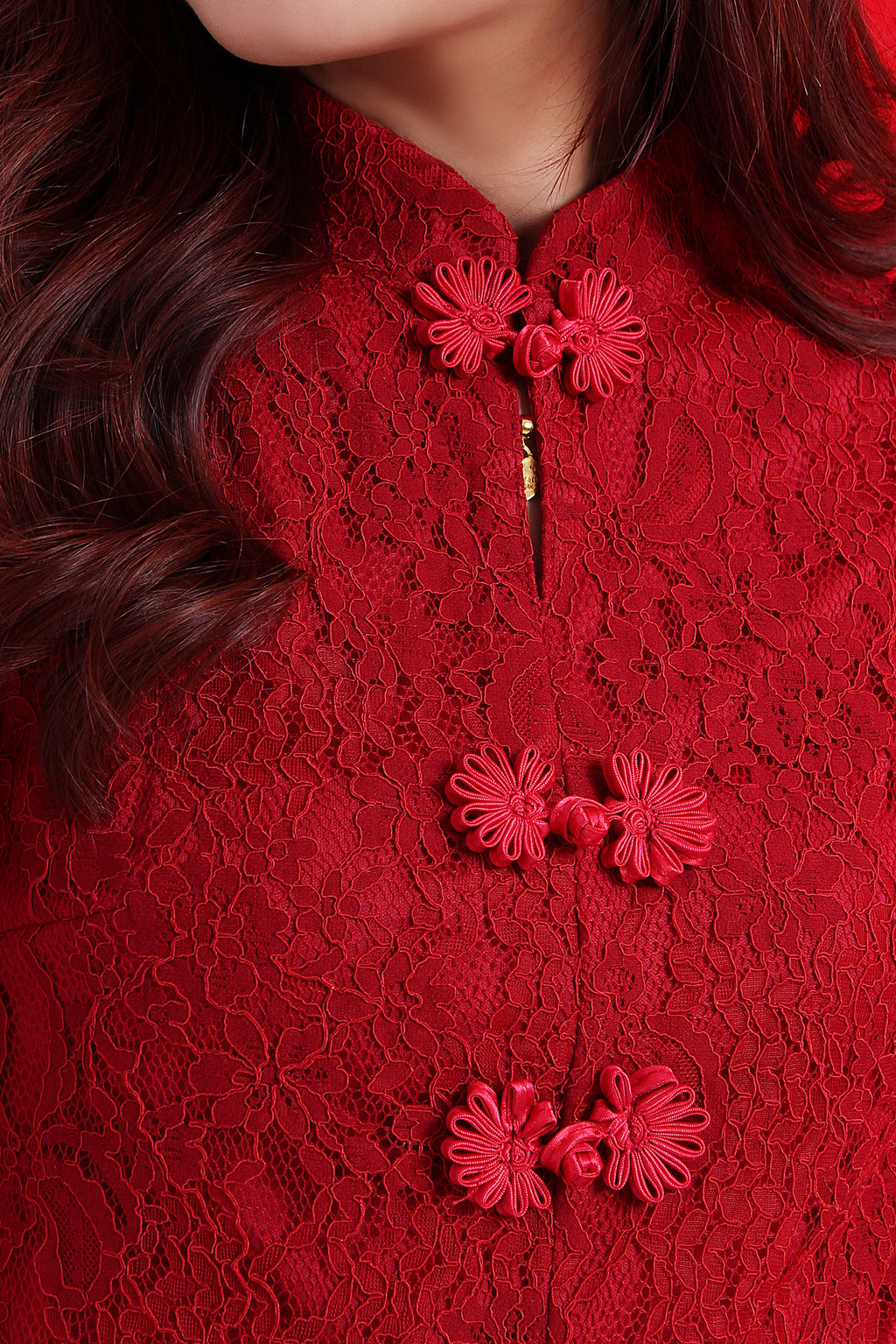 Lace Mandarin Collar Top [Best Seller]