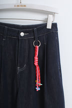 Relexe Dark Indigo Denim Jeans with Cord Keychain (S size)