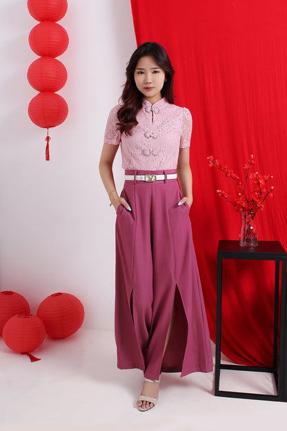 Lace Mandarin Collar Top [Best Seller]