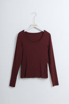 Scoop Neck T-Shirt | Long Sleeve