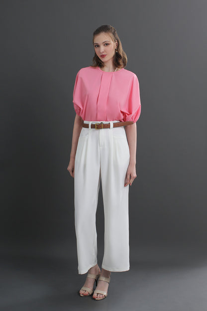 Tailored Cotton Twill Wide Leg Culottes