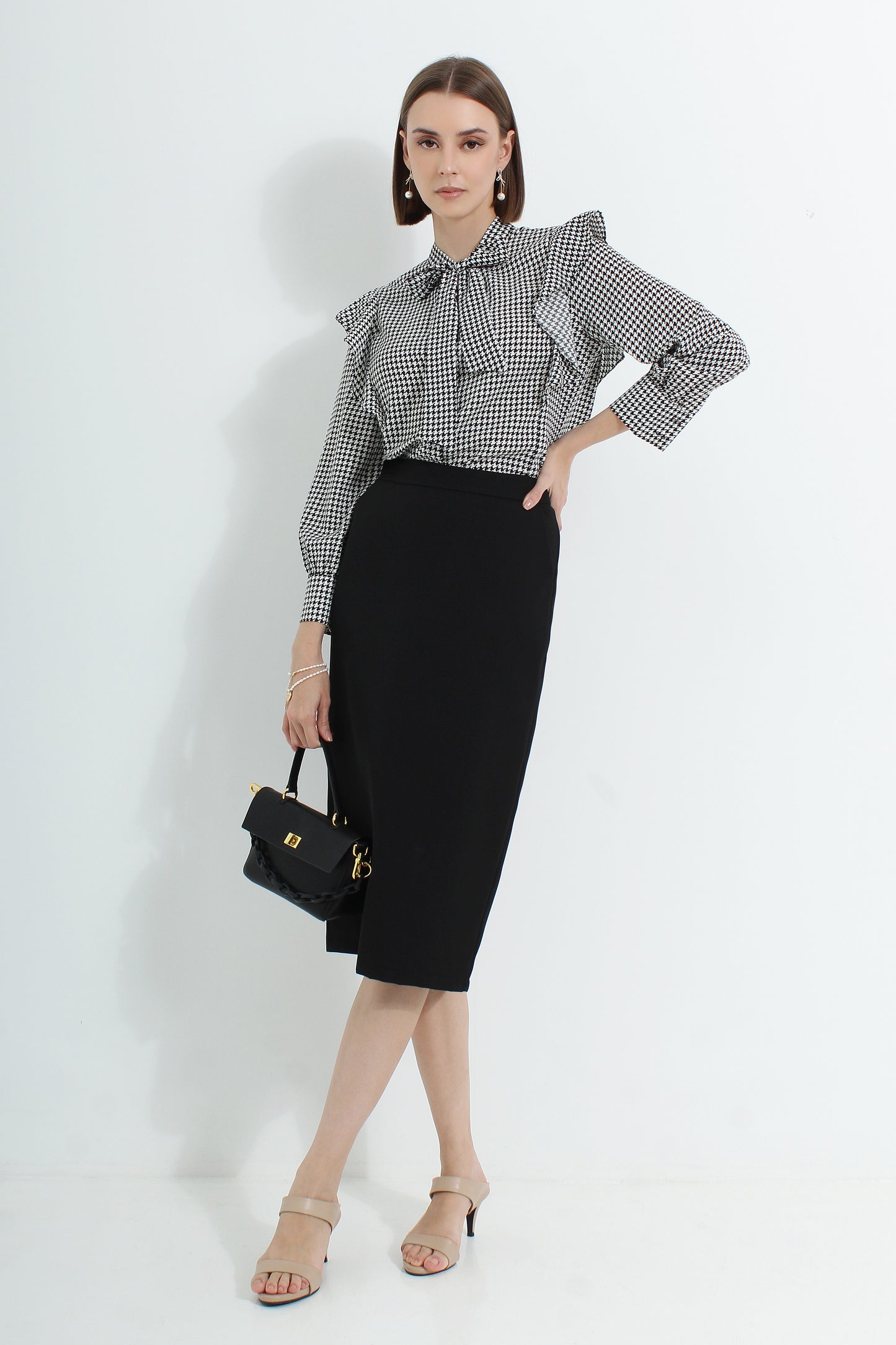 Agnese Minimal Pencil Skirt