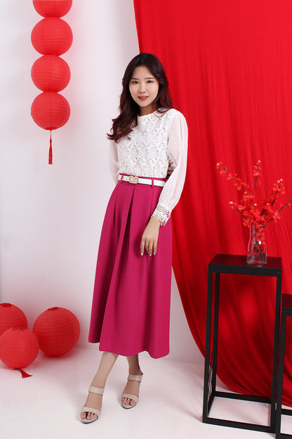 Laced Sheer Sleeve Blouse