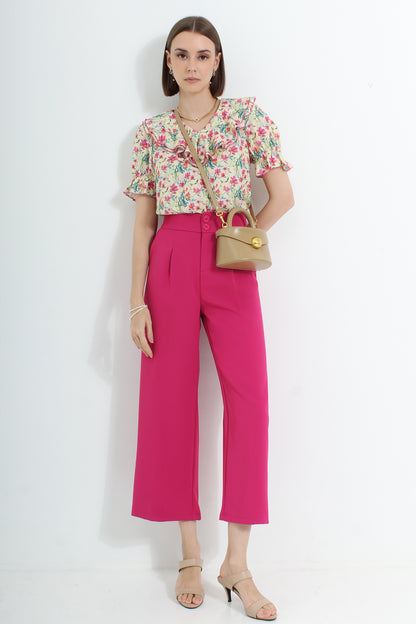 Amarantha Two-Tier Ruffles Blouse