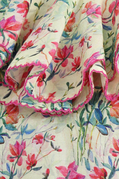 Amarantha Two-Tier Ruffles Blouse