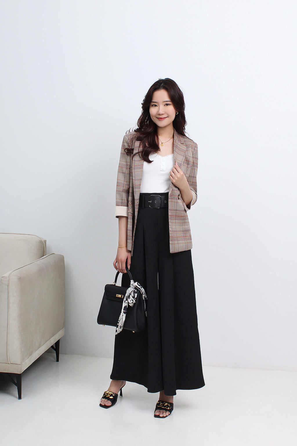 Palazzo Wide Leg Pants [FREE Belt]