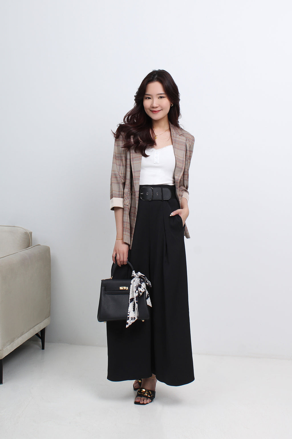 Palazzo Wide Leg Pants [FREE Belt]