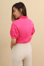 Ruffle Eyelet Lace Top