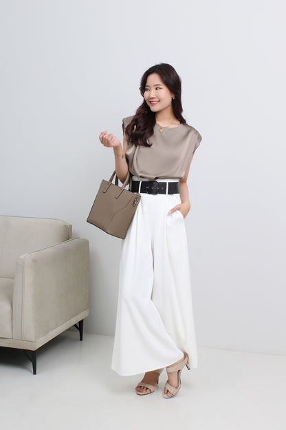 Tailored Wide Leg Palazzo Pants