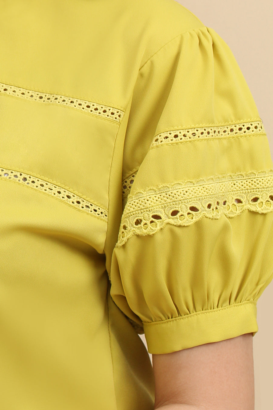Ruffle Eyelet Lace Top