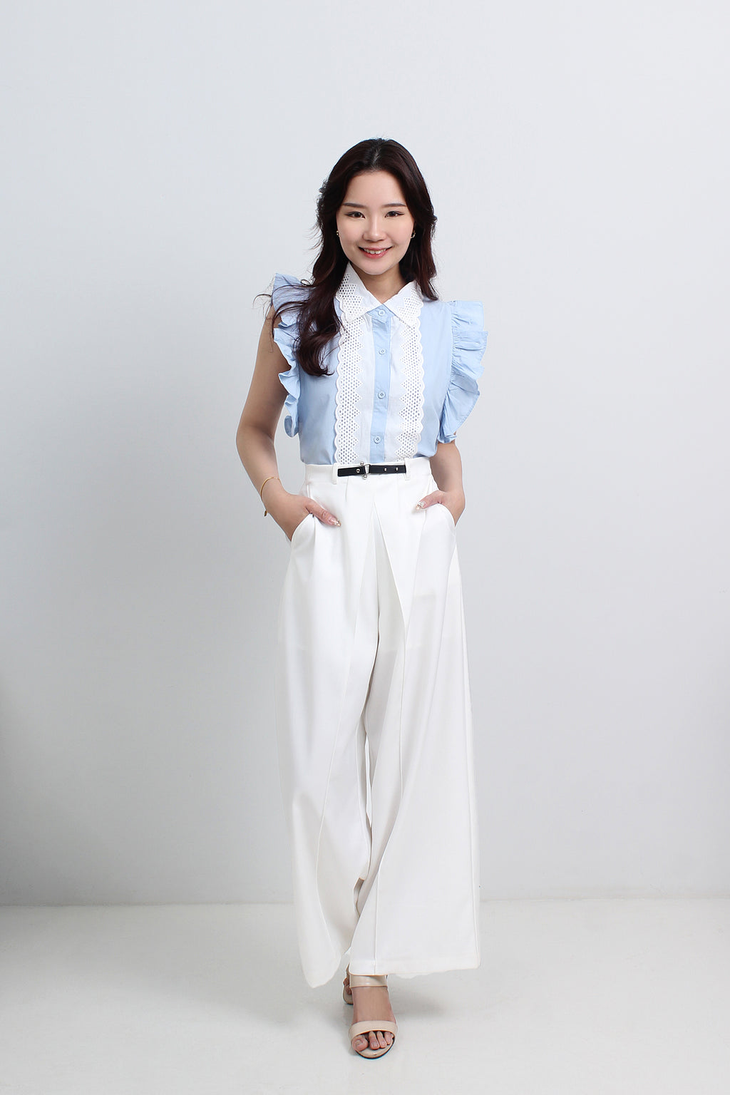 Pleated Wide Leg Pants