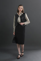 Clara High Waist Midi Skirt