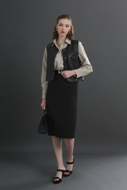 Clara High Waist Midi Skirt