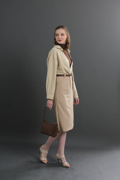 Clara High Waist Midi Skirt